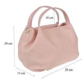 Girly HandBags Womens Bucket Genuine Leather Handbag Pinky Nude