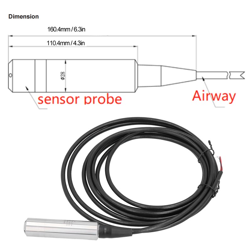 LEFOO Liquid Level Transmitter Throw In Accurate Water Sensor 4‑20mA
