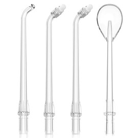 Water Flosser Replacement Nozzles - 360° Rotatable Jet Tips, Durable ABS Plastic, 4 pcs