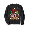Candy Cane Cutie Christmas Pajama Costume Adults and Kids Sweatshirt