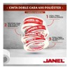 Rollo Cinta Doble Cara Janel 400 Poliester .48x50m Adhesiva