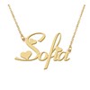 Aoloshow 18k Gold Plated Sofia Heart Name Necklace Stainless Steel
