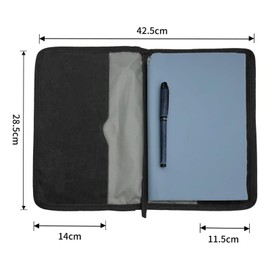 Journal Cover for Field Notes Notebooks cover 10 X 8.25 Inch B5 Notebooks Cover, Water Resistant Steno Notebook Cover for Journal Accessories, Classy Waxed Canvas Sketchbook Cover Case Black (Black)