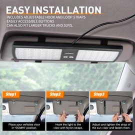 Nilight - Luces estroboscópicas de visera blanca de 48 luces LED para interiores, luces de advertencia de emergencia, superbrillantes para policía, bomberos, vehículos y camiones