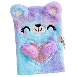 FUNOMOCYA Kawaii Cartoon Bear Hand Ledger Girls Diary Notebook for Boys and Girls Ages