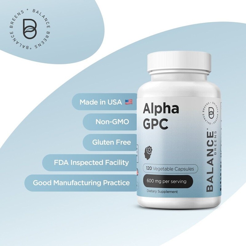 Balance Breens Alpha GPC Choline Supplement 600mg – 120 Vegetable