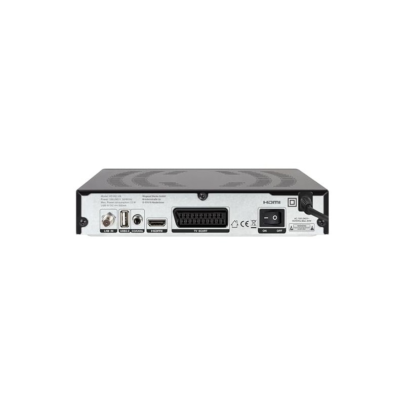 Megasat Satellite Receiver HD 601V4 Black