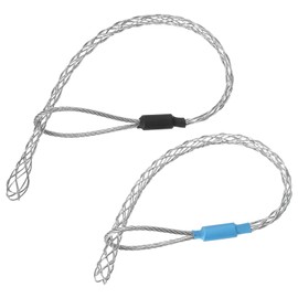 MECCANIXITY Cable Pulling Grip for 4-6mm+6-10mm Cable(Blue + Black) 22/27cm,0.7/0.9FT Wire Mesh Puller Socks Grip Single Head Galvanizing Steel Wire Grips Net Cover Smooth