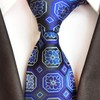 CHROME CRANE NR005 Men's Paisley Pattern Necktie, Solid Suit, Business,