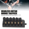 Headless Guitar Bridge Tailpiece 6 String Saddle with Worm Involved