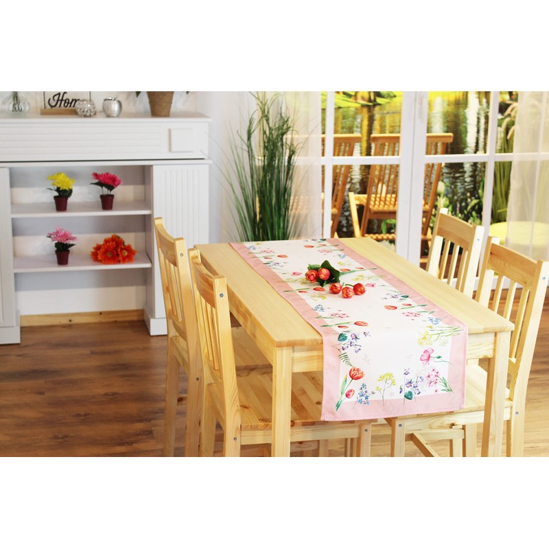 Kamaca Table Runner Flower Meadow High-Quality Print Motif Eyecatcher in