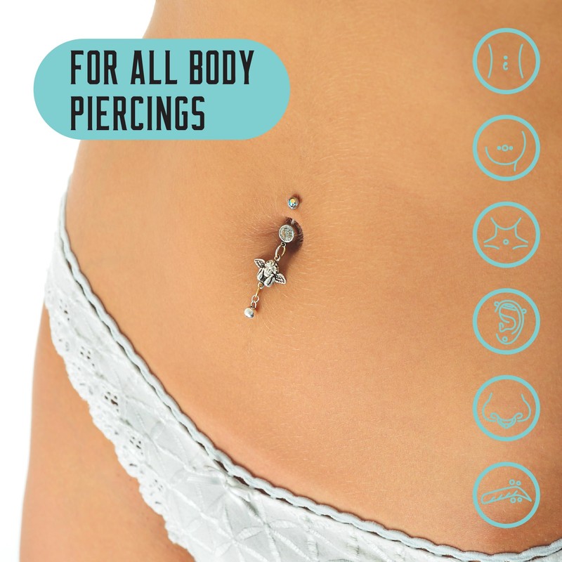 BASE LABORATORIES Piercing Aftercare Spray 4oz | Saline Spray for