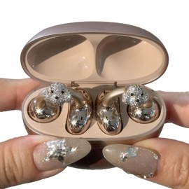 Rhinestone for Clip on Earbuds Open Ear Accessories, Elegant Zirconia Decorative Earphone Accessories, Removable Exquisite DIY Decoration