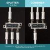 3 Way TV Signal Splitter,ANTOP Digital Coax Cable Splitter 2GHz-