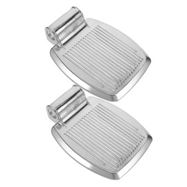 SAFIGLE 2pcs Aluminum Wheelchair Foot Rest Attachment for Elderly Scooters Hole Fit Footplate Replacement Parts Durable Mobility Support for Improved Safety and Performance