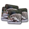 4 Set - Adorable Hedgehog Backed Drinks Coaster - Cute