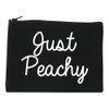 FASHIONISGREAT Just Peachy Script Cosmetic Makeup Bag Black Medium
