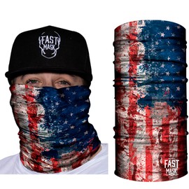 USA Flag Grunge Flag Neck Gaiter - Cold Weather Gaiter Face Shielding UV Protection - Neck Tubular Bandana Face Mask for Motorcycle - Motorcycle Mask