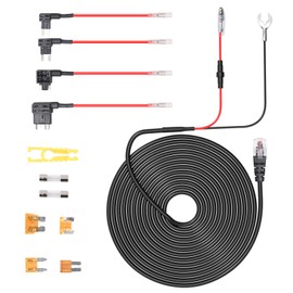 Hodeoo Hodeoo Radar Detector Hardwire Kit with RJ-11 Telephone Style Jack Direct Wire Wiring Kit Compatible with Escort Valentine One Uniden Beltronics Cobra Multiple Fuse Sizes Power Cord Cable