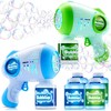 JOYIN 2 Kids Bubble Guns with 4 Bottles Solution, Automatic