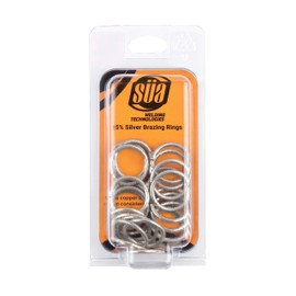 SÜA - 15% Silver Brazing Joint Solder Ring for 1/4'' O.D. Tubes - (25 PACK)