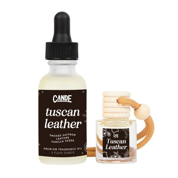 Car Freshener & Refill Bundle - Long Lasting Car Fragrance:_Tuscan