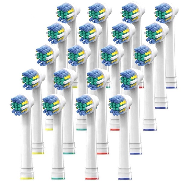 Replacement Toothbrush Heads for Oral B Braun, 20 Pk Professional Electric Toothbrush Heads, Brush Heads Refill for Oral-B Pro 1000, 7000, 9000, 6000, 5000, 3000, Genius, Vitality, Professional, Floss