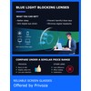 PRIVOZA Blue Light Blocking Glasses Women/Men, Fashion Imitation wood grain