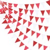 32Ft Red Party Decorations Gradient Red Pennant Banner Flag Fabric