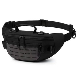 Tactical Fanny Pack for Men Women Military Waist Bag Molle Utility Hip Belt Pouch Crossbody Bags Bumbag for Cycling Hiking Walking Fishing Black03