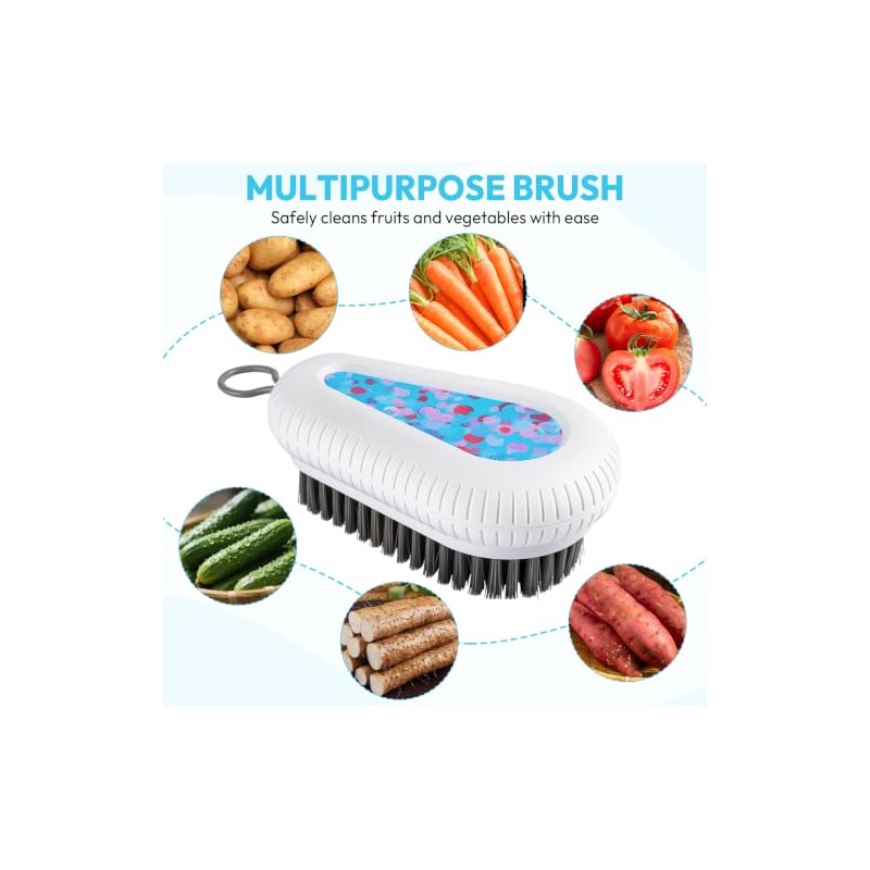 Fruit and Vegetable Brush, Multi-Purpose Produce Scrubber Brush with Non-Slip