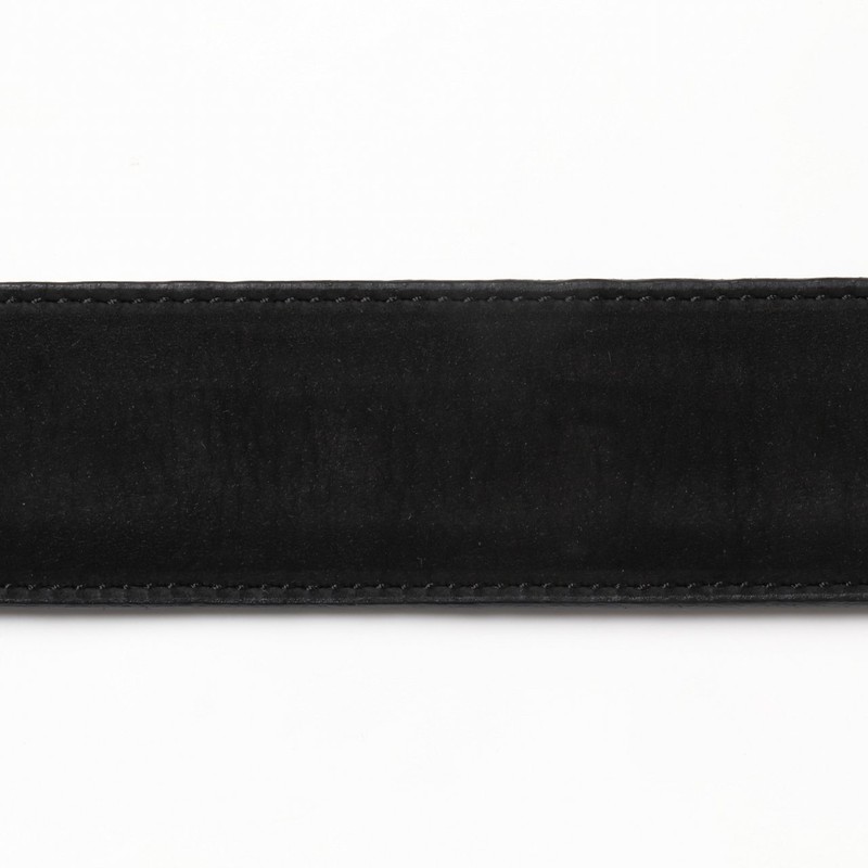 Ojier KE21228-19-BLACK Men's Belt, Genuine Leather, Cowhide Leather, Suede Nubuck,