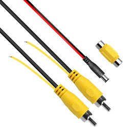 GreenYi - Cable de extensión de vídeo para cámara de visión trasera RCA de doble blindado (32.8 pies/10 m), cobre puro retrovisor retrovisor macho a macho adaptador de conector AV