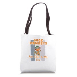 Sock Monkey Gift - Sock Monkeys Add Color To My Life Tote Bag