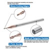 sourcing map Ball Nose End Mill 4 Flute 0.020" Diameter