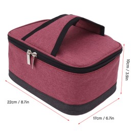 Tyenaza Portable Oven, Electric Lunch Box Food Heater USB Constant Heating Insulation Bag Heated Lunch Box Bag(Wine)