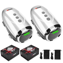 colorski 2PCS Handheld Massager, Vibration Neck/Legs/Hands/face Massager, 2 Massage nodes 2600AMH (Silver)