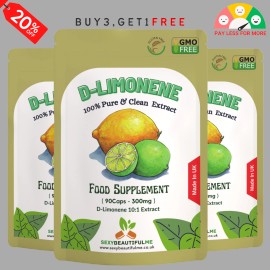 SBM D-Limonene Capsules 3000mg-Vegan Caps-Helping Fatty Liver & Cholesterol Health - 90Caps