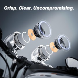 GoHawk Bluetooth Motorcycle Speakers and Amplifier Audio Sound System, 4 Inch Weatherproof Speakers, Volume Control, FM Radio, Perfect for Motorcycles/ATVs