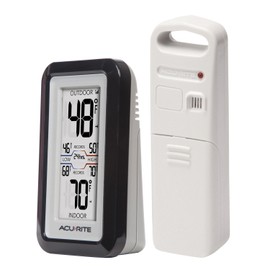 AcuRite 02043 Digital Thermometer with Indoor/Outdoor Temperature,Black