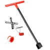 JOYTUTUS 17 Inch Multifunctional Water Meter Tool with 4-Way Key