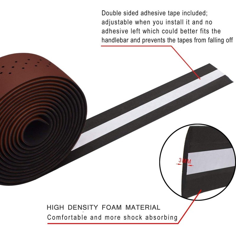 TOPCABIN Bicycle Handlebar Tapes, 2 Rolls, Comfortable Handlebar Tape for