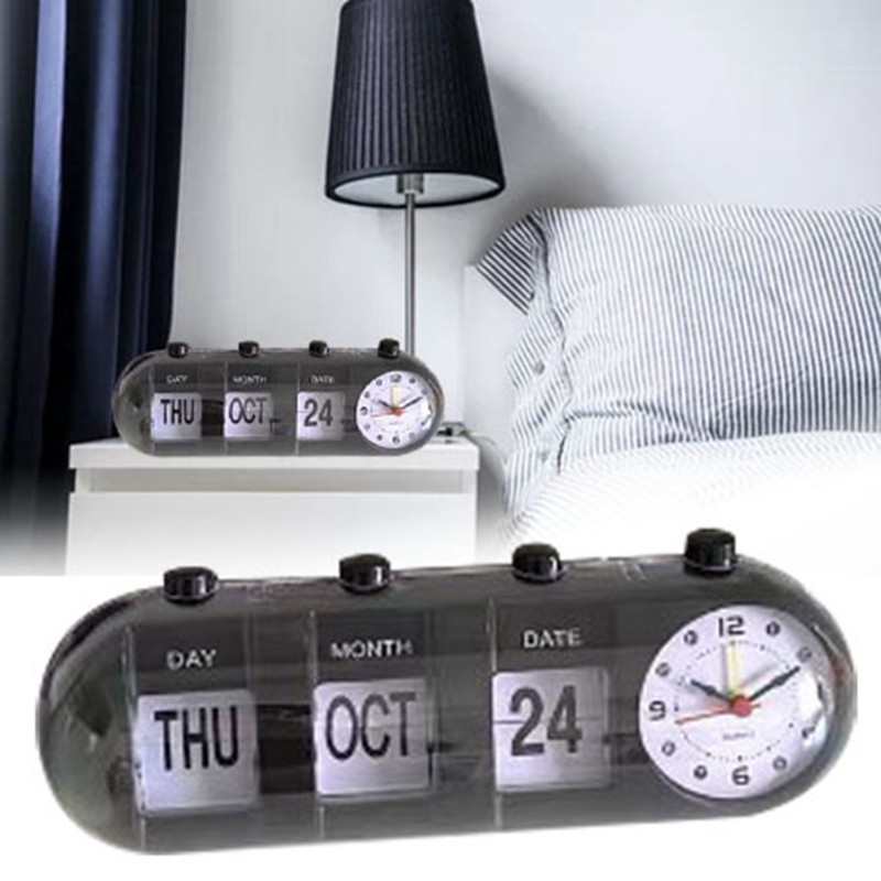 Calendar Alarm Clock Innovative Shape Decorative Jump Desktop Clock for