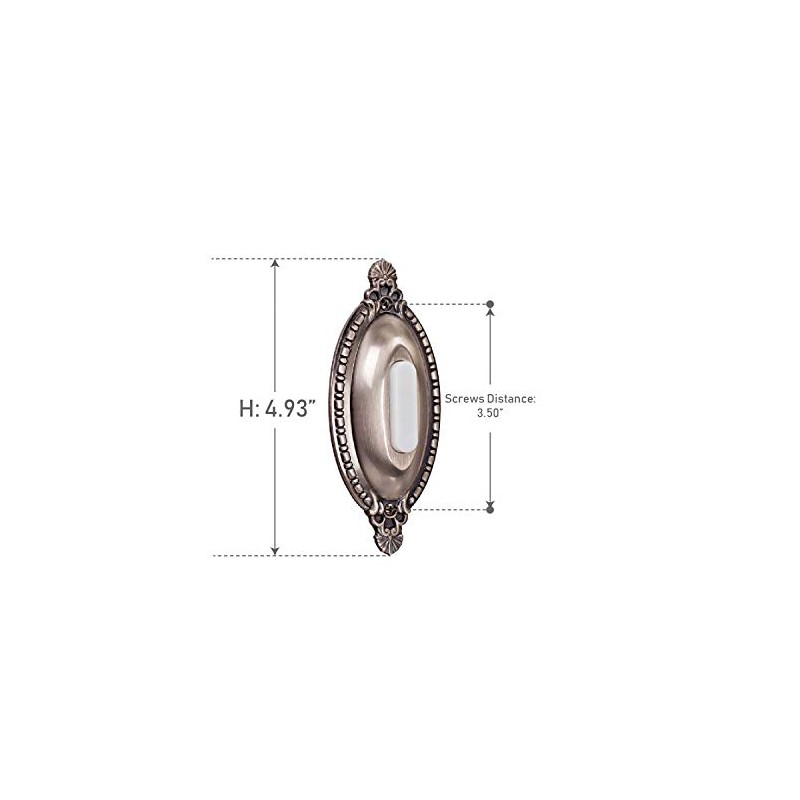 Craftmade BSOO-AP Designer Surface Mount Oval Ornate Lighted Doorbell LED