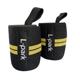 L-park Wrist Wrap, Easy to Adjust, 24.4 inches (62 cm), Training, Muscle Training, Supporter, Weight Training, Wrist Fixation (Left and Right 2 Pieces) [6 Colors in All] (Yellow)
