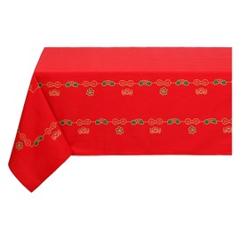 THUN, Christmas Tablecloth for 10-12 People 100% Cotton Christmas Wishes Gift Idea 150x250cm