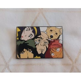 Unbranded "Cowboy Bebop" (Spike,Faye, Ed, Jet, Ein) Photo Enameled Metal Pin "Brand New".