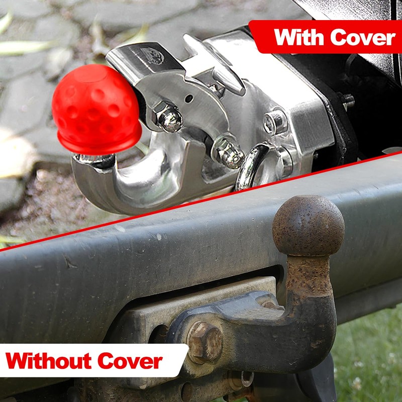 Lotsdonxia Soft Rubber Trailer Ball Head Cover Durable Protection for