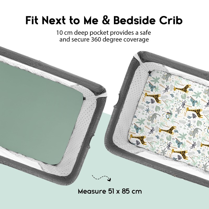 Yoofoss Next to Me Crib Sheets Ultra Soft Crib Sheets