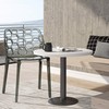 LeisureMod Lowell Modern Stackable Honeycomb Design Dining Side Chair (Transparent